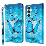 3D Pattern Printing Shell for Samsung Galaxy S23 FE PU Leather Wallet Phone Case Stand Cover with Strap