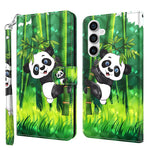 3D Pattern Printing Shell for Samsung Galaxy S23 FE PU Leather Wallet Phone Case Stand Cover with Strap