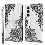 3D Pattern Printing Shell for Samsung Galaxy S23 FE PU Leather Wallet Phone Case Stand Cover with Strap