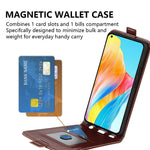PU Leather Phone Case for Oppo A78 4G , Crazy Horse Texture Card Holder Vertical Flip Cover