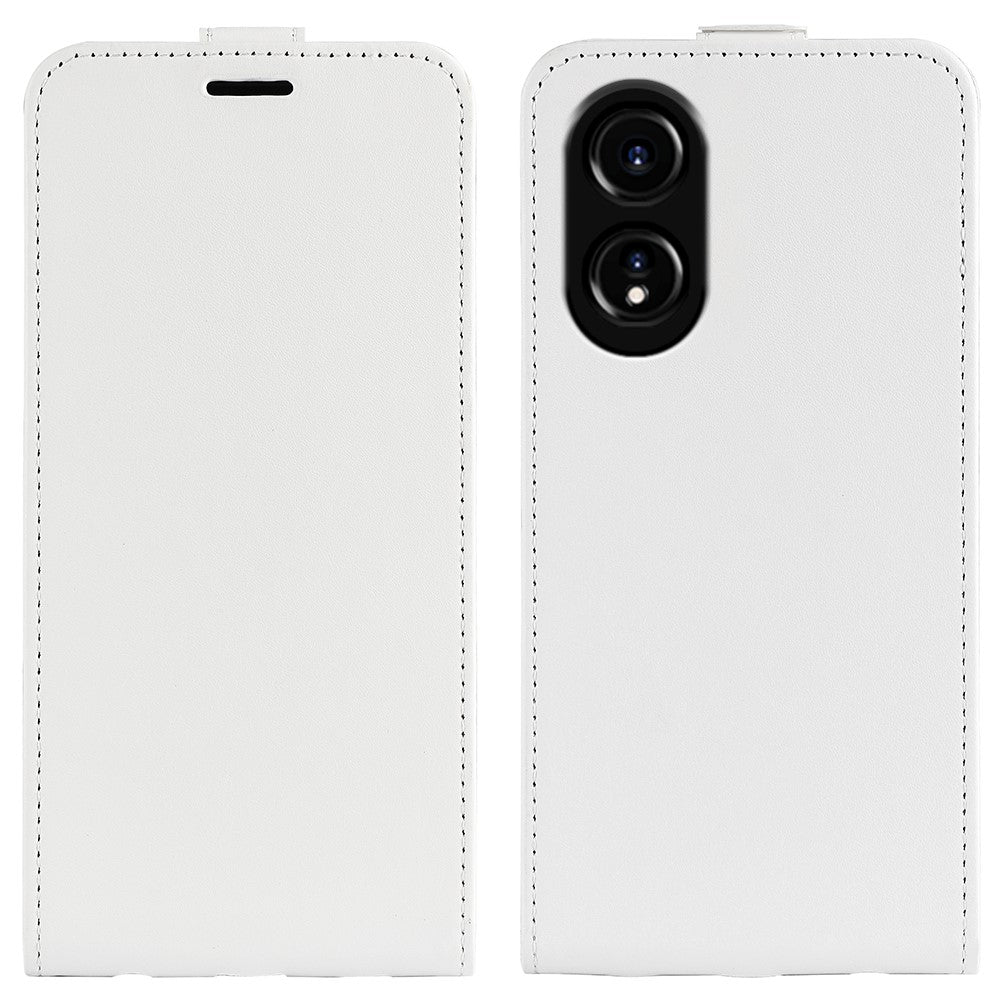 PU Leather Phone Case for Oppo A78 4G , Crazy Horse Texture Card Holder Vertical Flip Cover