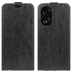 PU Leather Phone Case for Oppo A78 4G , Crazy Horse Texture Card Holder Vertical Flip Cover