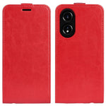 PU Leather Phone Case for Oppo A78 4G , Crazy Horse Texture Card Holder Vertical Flip Cover