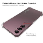 ENKAY HAT PRINCE TPU Cover for Samsung Galaxy A24 4G (162.1 x 77.6 x 8.3mm) , Transparent Phone Case with High Aluminium-silicon Glass Screen Film