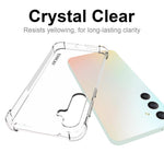 ENKAY HAT PRINCE För Samsung Galaxy S23 FE Halkfritt Strip Edge-skal Mjukt TPU Fyra Hörn Kuddemobilskal