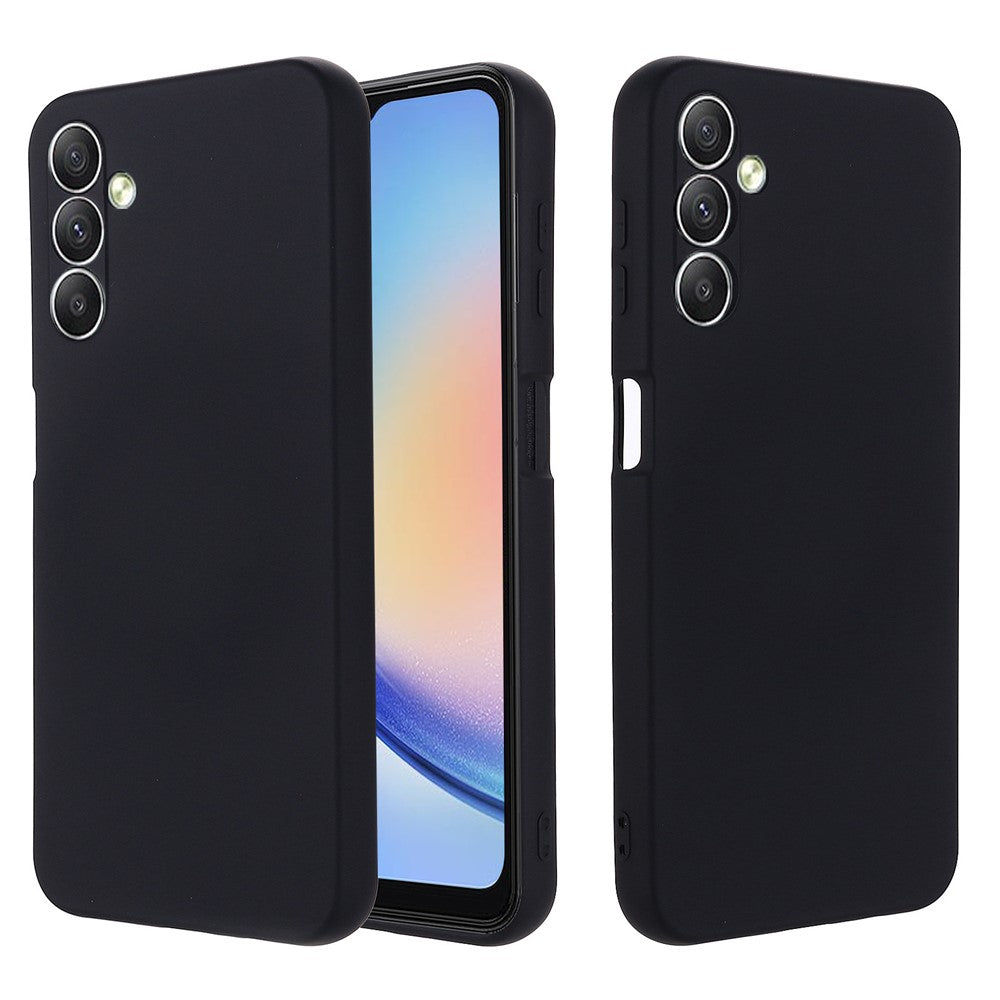 For Samsung Galaxy F34 5G / M34 5G Liquid Silicone Phone Case Soft Lining Shockproof Cover with Strap