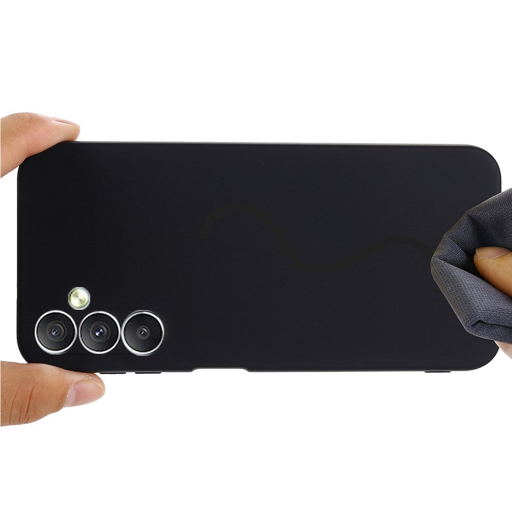 For Samsung Galaxy F34 5G / M34 5G Liquid Silicone Phone Case Soft Lining Shockproof Cover with Strap