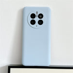 For Huawei Mate 50 Pro 4G Liquid Silicone+PC Phone Case Anti-drop Cover with Soft Lining