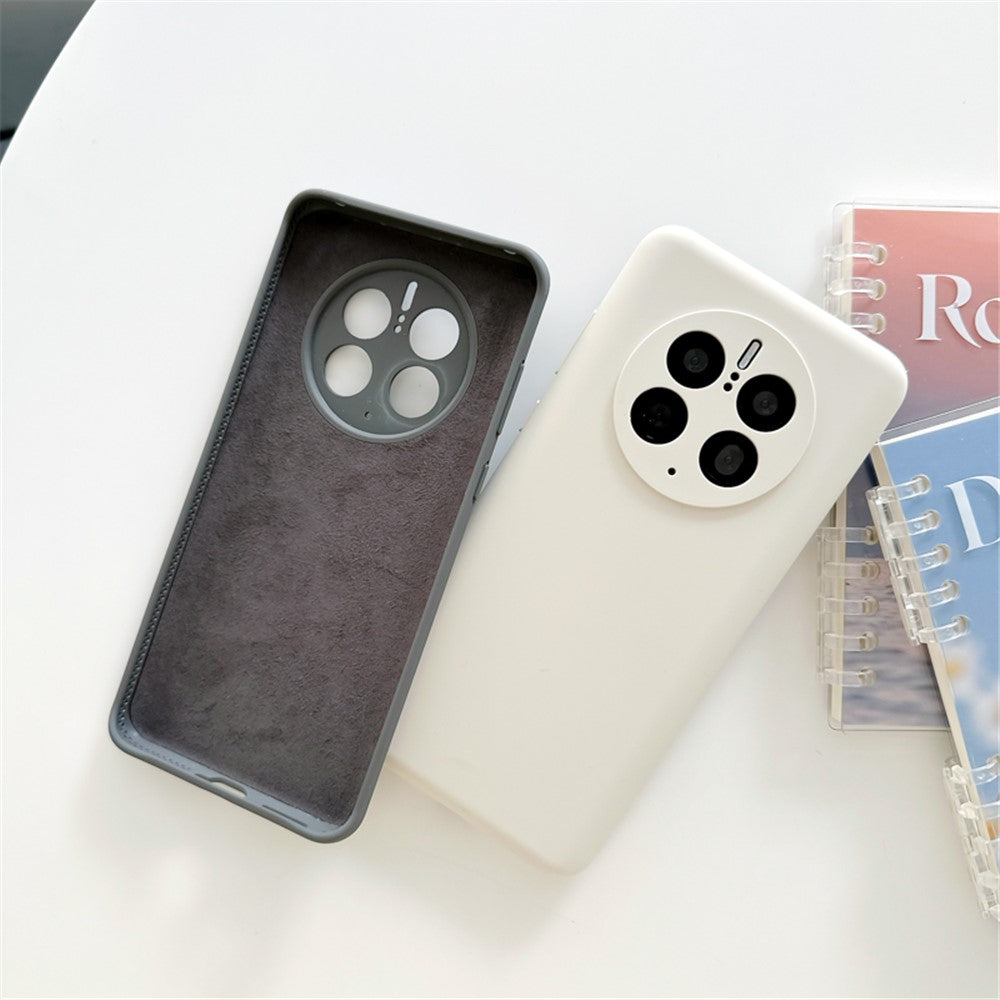 For Huawei Mate 50 Pro 4G Liquid Silicone+PC Phone Case Anti-drop Cover with Soft Lining
