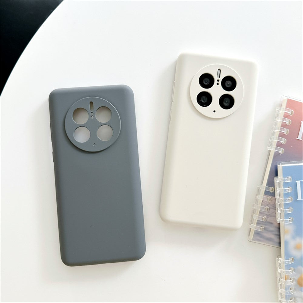 For Huawei Mate 50 Pro 4G Liquid Silicone+PC Phone Case Anti-drop Cover with Soft Lining