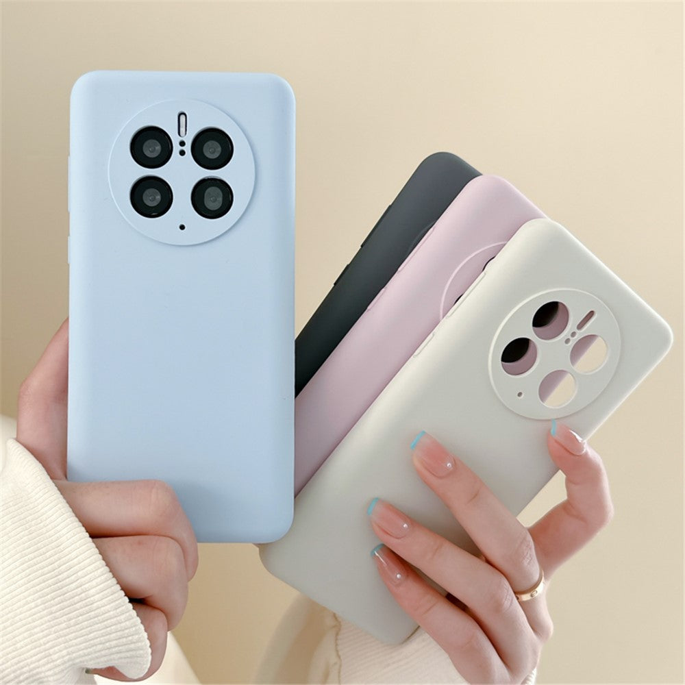 For Huawei Mate 50 Pro 4G Liquid Silicone+PC Phone Case Anti-drop Cover with Soft Lining