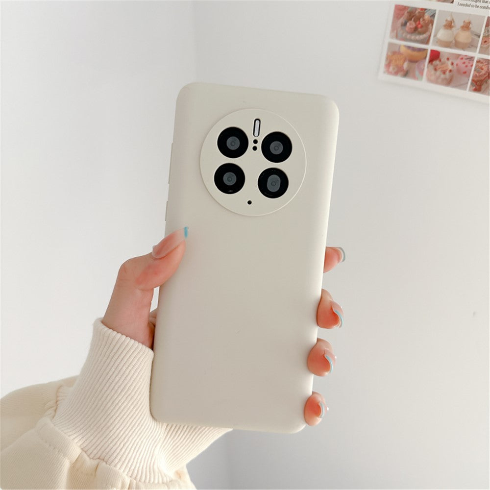 For Huawei Mate 50 Pro 4G Liquid Silicone+PC Phone Case Anti-drop Cover with Soft Lining