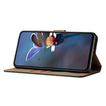 Til iPhone 15 Wallet Flip Cover med Præget Sommerfugl Telefonetui Læder Stand Telefoncover