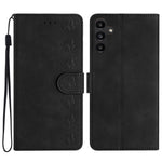Samsung Galaxy S23 FE Präglat fjärilsfodral i PU-läder, plånbok med fällbart stativ, mobilmobilfodral