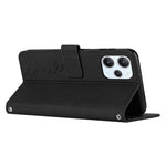 For Xiaomi Redmi 12 4G Leather Wallet Stand Cover Heart Imprinted Magnetic Clasp Phone Case