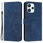 For Xiaomi Redmi 12 4G Leather Wallet Stand Cover Heart Imprinted Magnetic Clasp Phone Case