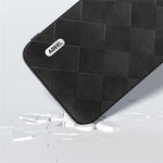 ABEEL För Samsung Galaxy S23 FE Grid Texture Anti-drop Fodral PU-läderbelagt PC+TPU Telefonskydd