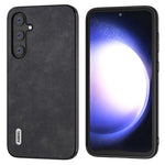 ABEEL For Samsung Galaxy S23 FE Textured Leather Coated TPU Phone Case Anti-scratch Back Cover
