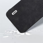 ABEEL For Samsung Galaxy S23 FE Textured Leather Coated TPU Phone Case Anti-scratch Back Cover
