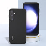 ABEEL For Samsung Galaxy S23 FE Protective Case Genuine Cow Leather+PC+TPU Phone Cover