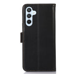 For Samsung Galaxy F34 5G / M34 5G RFID Blocking Wallet Stand Cover Genuine Cow Leather Shockproof Phone Case
