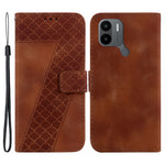 For Xiaomi Poco C50 4G / Poco C51 4G / Redmi A1+ 4G / A2+ 4G 7-Shape Imprinted Leather Cover Wallet Stand Phone Case