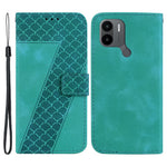 For Xiaomi Poco C50 4G / Poco C51 4G / Redmi A1+ 4G / A2+ 4G 7-Shape Imprinted Leather Cover Wallet Stand Phone Case