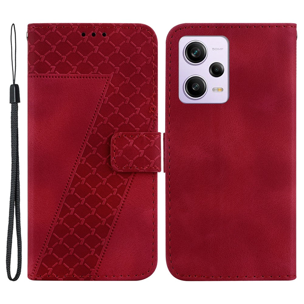 For Xiaomi Poco X5 Pro 5G / Redmi Note 12 Pro Speed 5G / Note 12 Pro 5G Leather Phone Case 7-Shape Imprinted Wallet Stand Cover
