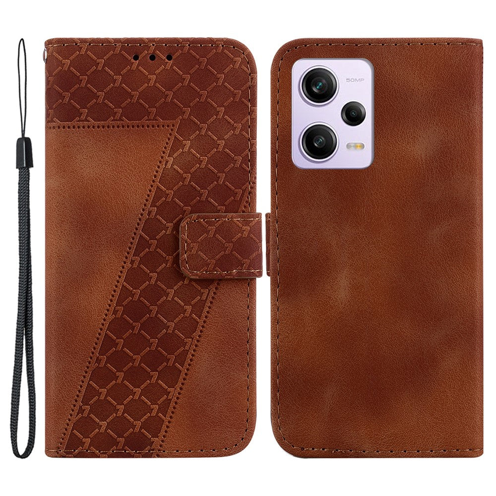 For Xiaomi Poco X5 Pro 5G / Redmi Note 12 Pro Speed 5G / Note 12 Pro 5G Leather Phone Case 7-Shape Imprinted Wallet Stand Cover