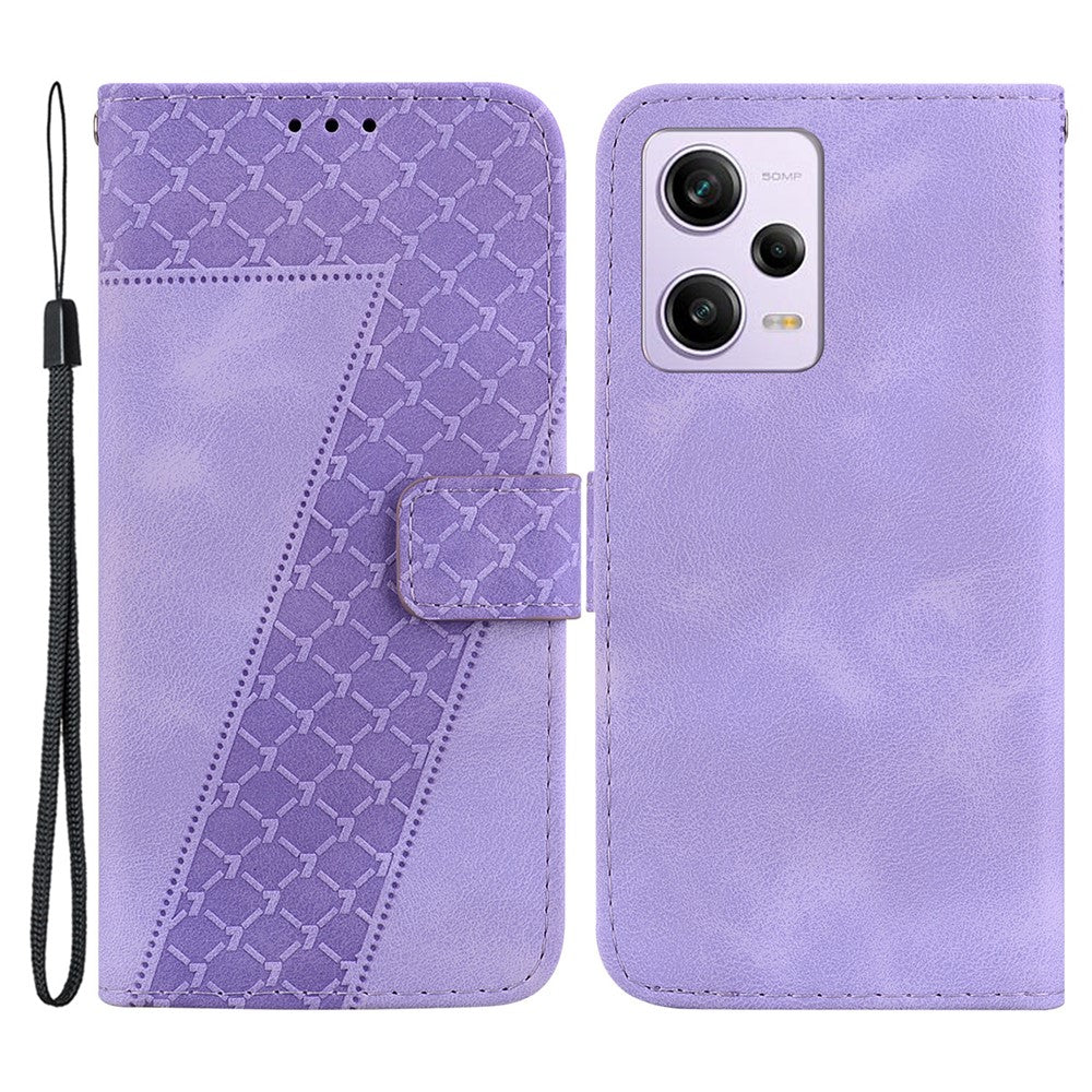 For Xiaomi Poco X5 Pro 5G / Redmi Note 12 Pro Speed 5G / Note 12 Pro 5G Leather Phone Case 7-Shape Imprinted Wallet Stand Cover