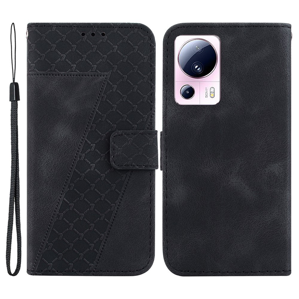 For Xiaomi 13 Lite / Civi 2 5G Hands-free Stand Leather Phone Case Imprinted Wallet Cover