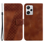For Xiaomi Redmi Note 12 Pro+ 5G 7-Shape Imprinted Wallet Stand Phone Case Anti-fall Leather Shell