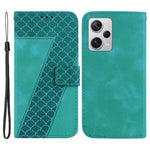 For Xiaomi Redmi Note 12 Pro+ 5G 7-Shape Imprinted Wallet Stand Phone Case Anti-fall Leather Shell
