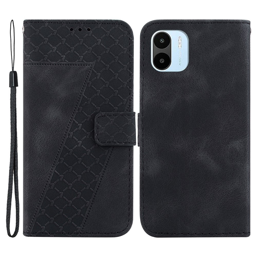 PU Leather Shell for Xiaomi Redmi A1 4G / A2 4G Phone Cover 7-Shape Imprinted Wallet Stand Case