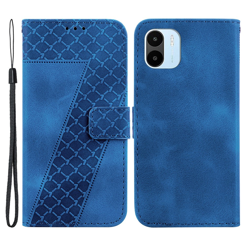 PU Leather Shell for Xiaomi Redmi A1 4G / A2 4G Phone Cover 7-Shape Imprinted Wallet Stand Case