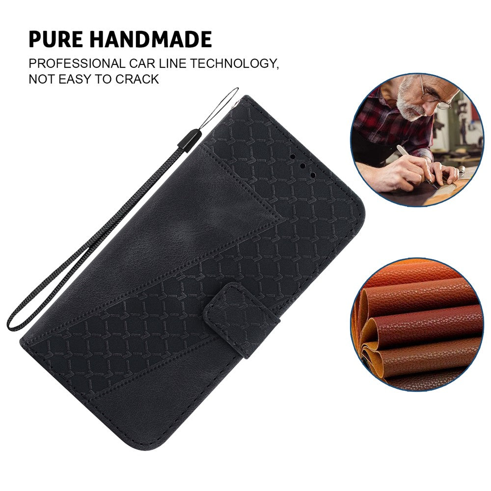 For Xiaomi Redmi Note 12S 4G 7-Shape Imprinted Anti-drop Phone Cover Flip Leather Wallet Stand Case
