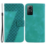 For Xiaomi Redmi Note 12S 4G 7-Shape Imprinted Anti-drop Phone Cover Flip Leather Wallet Stand Case