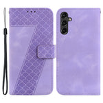 Samsung Galaxy A14 5G / A14 4G 7-formet præget læderpungcover med sammenklappeligt stativ, ridsefast mobilcover
