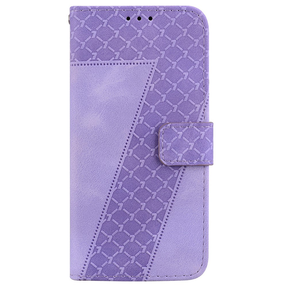 Samsung Galaxy A14 5G / A14 4G 7-formet præget læderpungcover med sammenklappeligt stativ, ridsefast mobilcover