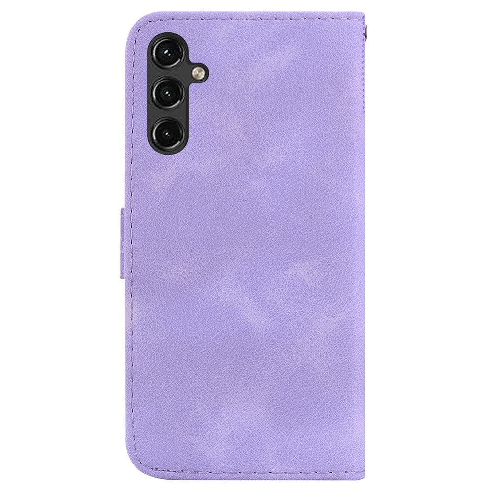 Samsung Galaxy A14 5G / A14 4G 7-formet præget læderpungcover med sammenklappeligt stativ, ridsefast mobilcover