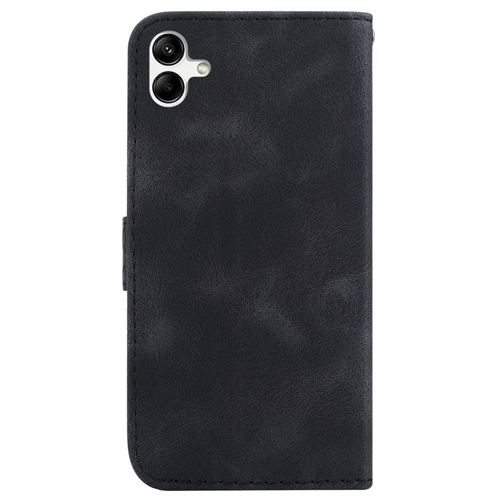 For Samsung Galaxy A04e 4G / F04 4G / M04 4G 7-Shape Imprinted Phone Case Anti-fall Leather Wallet Stand Shell