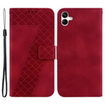 For Samsung Galaxy A04e 4G / F04 4G / M04 4G 7-Shape Imprinted Phone Case Anti-fall Leather Wallet Stand Shell
