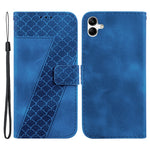 For Samsung Galaxy A04e 4G / F04 4G / M04 4G 7-Shape Imprinted Phone Case Anti-fall Leather Wallet Stand Shell