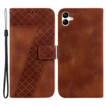 For Samsung Galaxy A04e 4G / F04 4G / M04 4G 7-Shape Imprinted Phone Case Anti-fall Leather Wallet Stand Shell
