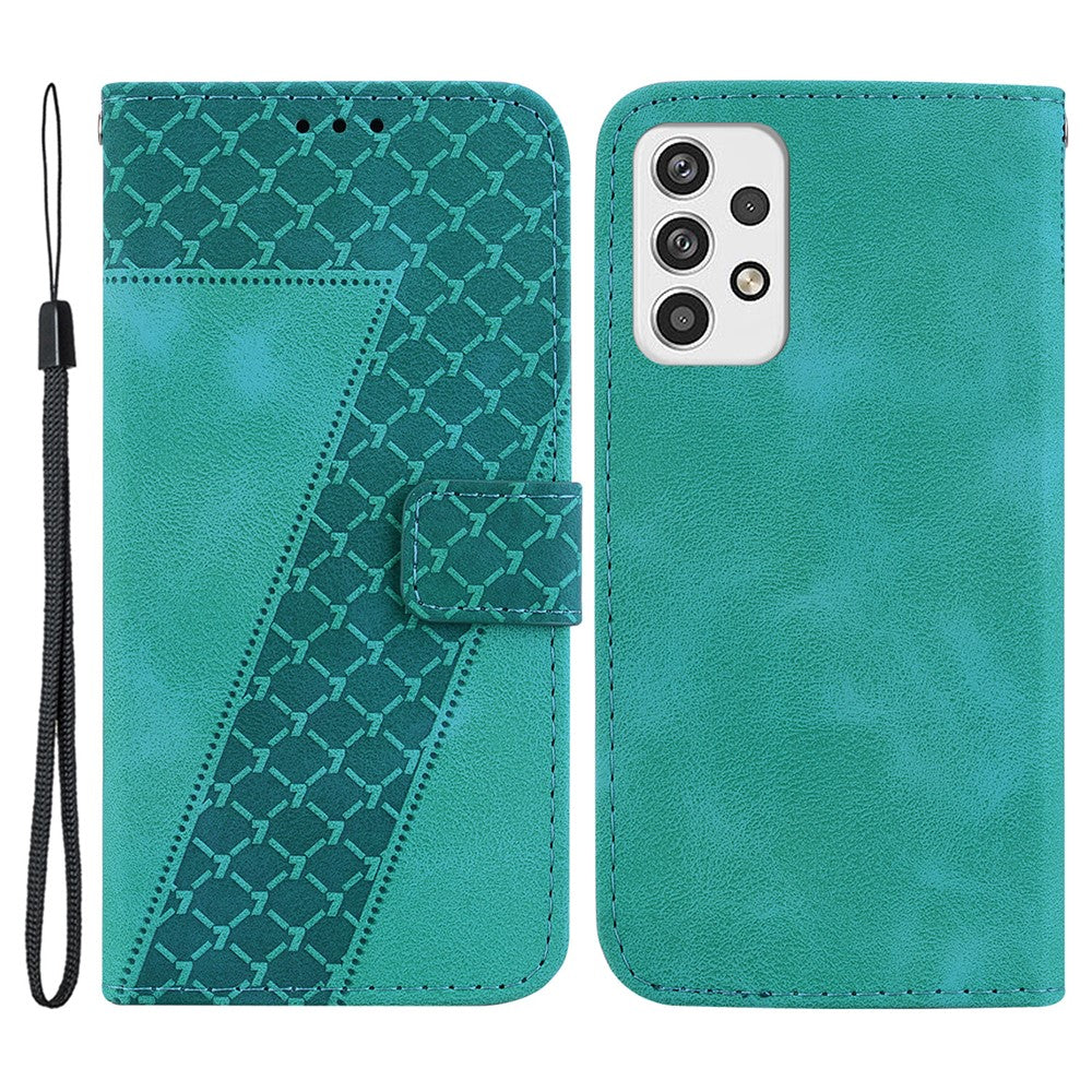 For Samsung Galaxy A23 5G (Global Version) / A23 4G Leather Wallet Phone Cover 7-Shape Imprinted Stand Case