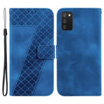 Til Samsung Galaxy A03s (166,5 mm) 7-formet præget PU-lædertelefonetui med pung og stativfunktion