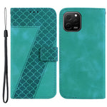 Huawei Nova Y61 4G Stativfodral Präglat 7-Formigt Mönster Plånboksfodral i Läder med Flipfunktion