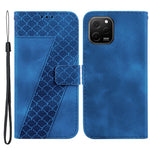 Huawei Nova Y61 4G Stativfodral Präglat 7-Formigt Mönster Plånboksfodral i Läder med Flipfunktion