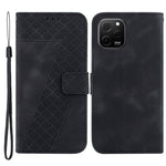 Huawei Nova Y61 4G Stativfodral Präglat 7-Formigt Mönster Plånboksfodral i Läder med Flipfunktion