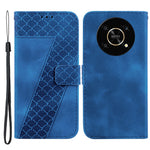 For Honor X9 4G / 5G Slim-Fit Shell Leather Phone Case Stand Imprinted 7-Shape Pattern Wallet Flip Cover